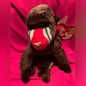 TY beanie baby Cheeks the Baboon